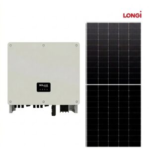 Сетевая солнечная электростанция 50 кВт SolaX с панелями LONGi 60 кВт для собственного потребления