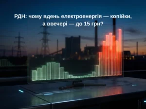 РДН — ринок на добу наперед: погодинні ціни на електроенергію, дешевий день і дорогий вечірній пік